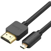Super Merchant Micro HDMI vers HDMI 19pin 4K 60Hz 2.0V or (1.50 m), Câble vidéo, Noir