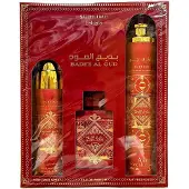 Lattafa Bade'e Al Oud Sublime set eau de parfum 100ml + déodorant 200ml + désodorisant 300ml