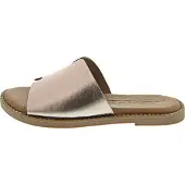 Tamaris Damen Leder Pantoletten Metallic
