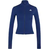 Adidas 3 Stripes Studio Zip-through Full Zip Sweatshirt Bleu L Femme
