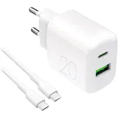 Puro Kit charge 20W USB‑A/USB‑C + câble USB‑C
