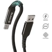 Crong Armor Link - 60W PD 3A câble USB-A vers USB-C 25cm (noir)