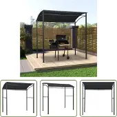 The Living Store BBQ-Pavillon 215x150x220 cm Anthrazit Stahl