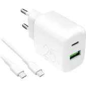 Puro Kit charge 25W USB‑A/USB‑C + câble USB‑C