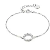 Luxenter Bracelet en argent sterling 925 avec zircone brillante et finition rhodiée - Thilak