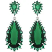 Luxenter Boucles d'oreilles 'Cakrolm' vert