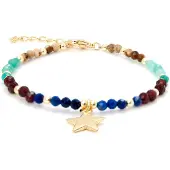 Luxenter Bracelet en cristal multicolore avec finition en or jaune 18 carats - Nerald