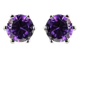 Luxenter Boucles d'oreilles 'Yedia' violet foncé