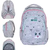 Astra Sac à dos scolaire mignon Astrabag avec 3 compartiments Chat