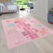Tapis.fr Tapis pour enfants Bini rose 200 cm carré