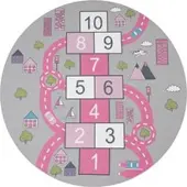 Tapis.fr Tapis pour enfants Bini rose 200 cm rond