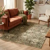 FRAAI Tapis floral | Rosie Vert | 120x170cm | Vert | Rectangulaire | Tapis