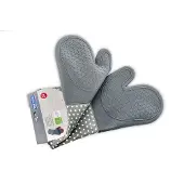 Wenko gants de cuisine, Gant + mitaine de cuisine, Gris, Blanc