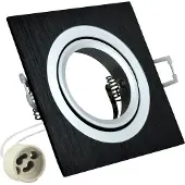 Goldlux Luminaire encastré carré OPAL alum 2in1 noir brossé SUD 302090 Polux