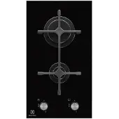 Electrolux Egc 3322nvk Glass Gas Hob 30 Cm 2 Burners Noir