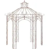 vidaXL Pavillon de jardin brun antique 3 m fer