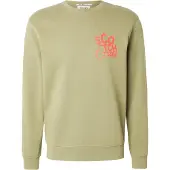 Scotch & Soda Sweat-shirt olive / rouge orangé