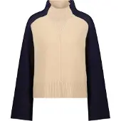 Monari Pull-over beige / bleu marine