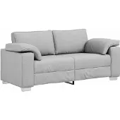 vidaXL Canapé avec coussin Gris nuage 180 x 77 x 82 cm tissu