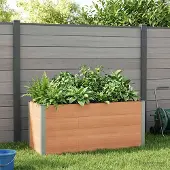 Prolenta Maison Exclusive - Jardinière surélevée marron, 150 x 50 x 91 cm, en WPC et aluminium