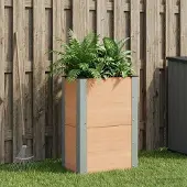 Prolenta Maison Exclusive - Jardinière surélevée marron, 50 x 30 x 72 cm, en bois composite (WPC) et aluminium