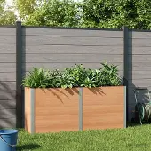 Prolenta Maison Exclusive - Jardinière surélevée marron, dimensions 200 x 50 x 91 cm, en WPC et aluminium