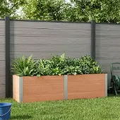 Prolenta Maison Exclusive - Jardinière surélevée marron, dimensions 200 x 50 x 54 cm, en WPC et aluminium