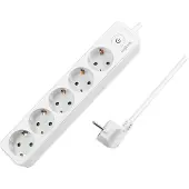 Logilink LogiLinkLPS246 multiprise, 5x, avec interrupteur, blanc