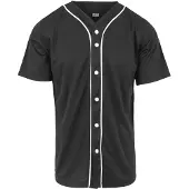 Urban Classics Chemise 'Baseball' noir / blanc