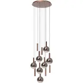 Lucide Lampe pendante Vide Design Jasmine Cuivre 12 lumières