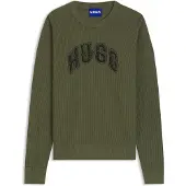 HUGO Pull-over 'Showdy' olive / noir