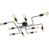 Searchlight Plafonnier Circuit Spider 10 lumières noir mat