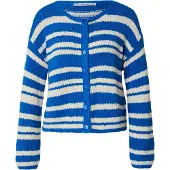 Abercrombie & Fitch Cardigan bleu marine / blanc