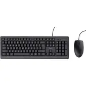 Trust TKM-250 clavier Souris inclus Bureau USB QWERTZ Allemand Noir