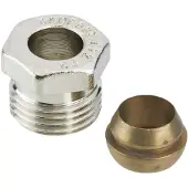 Danfoss Raccords à serrage R 1/2 filetage mâle vers 12 mm pour tubes en acier et en cuivre (10 pièces)
