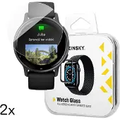 Wozinsky 2x Full Glue Garmin Vivoactive 5, Film de protection pour smartwatch, Transparent