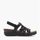 Clarks Sandales compensées Calenne Gracie Femme Black Combi