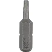 Bosch Lot de 3 embouts de vissage Extra-dur Torx T10 à queue 6 pans mâle 1/4 Longueur 25mm 2607001604