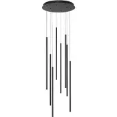 Lyora Suspension design Elettra 8 lumières noir
