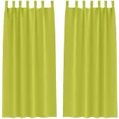 vidaXL Rideaux occultants avec anneaux 2 pcs vert 245 x 140 cm