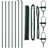 vidaXL Clôture hexagonale à fixer au sol, 10 x 1 mètre, acier revêtu de PVC