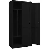 vidaXL Armoire noire 80x50x180 cm acier