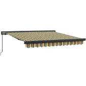 vidaXL Store extensible vert et jaune 300 x 250 cm