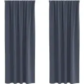 vidaXL Rideaux occultants avec anneaux 2 pcs Anthracite 245 x 140 cm