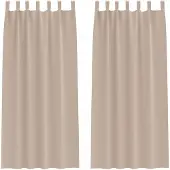 vidaXL Rideaux occultants avec anneaux 2 pcs taupe 225 x 140 cm