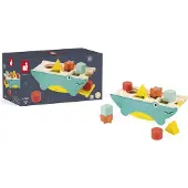 Janod Boîte à formes en bois Crocodile - Tropique Jouets éducatifs pour enfants