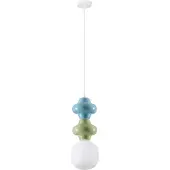 Lyora Suspension Clio M céramique verte et bleue