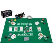 Engelhart Set de poker 200 jetons avec tapis et cartes