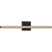 Nova Luce Lios - applique murale - 62 x 10 x 5 cm - 8W LED inclus - IP54 - café moka et noir mat