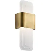 Kichler Elstead Serene LED Wandleuchte Naturmessing Messing (1469 lm)
